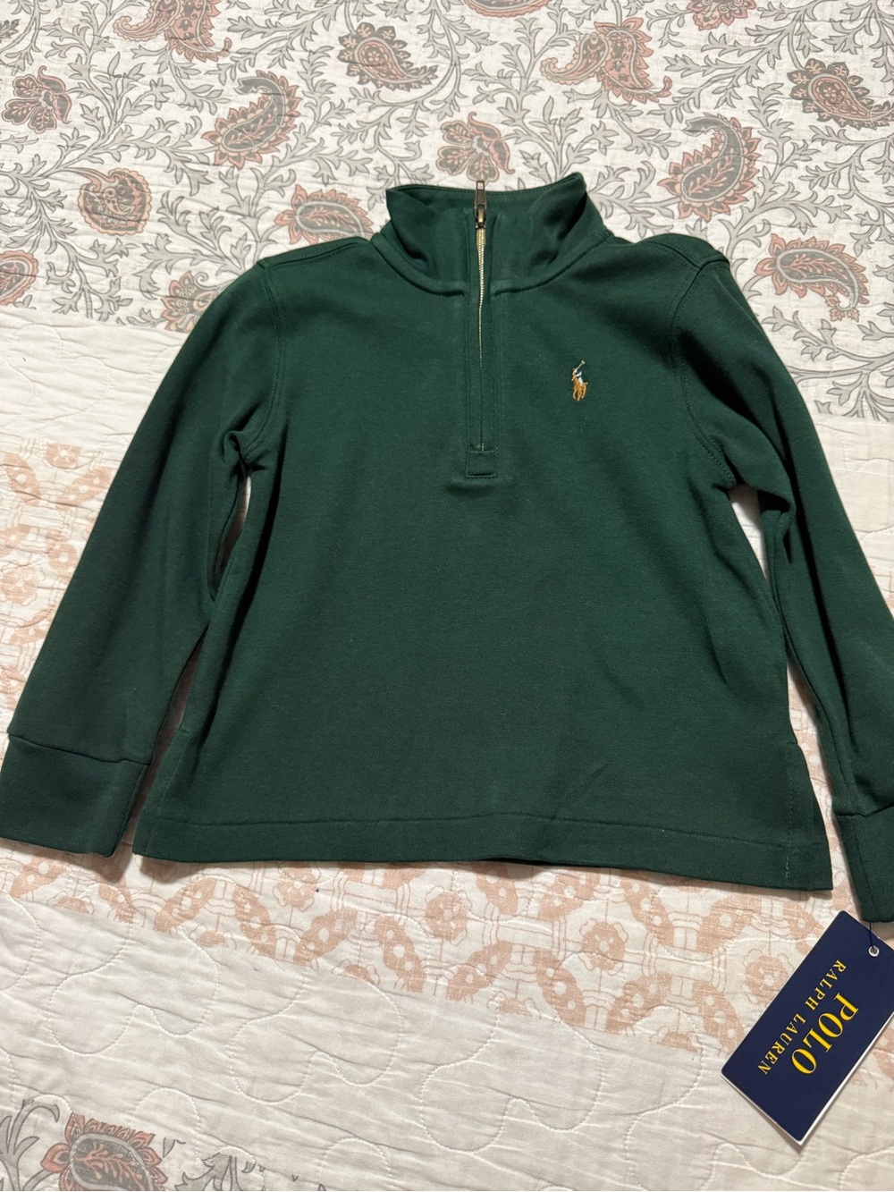 Polo by Ralph Lauren Kids Dark Green Quarter-Zip Sweatshirt